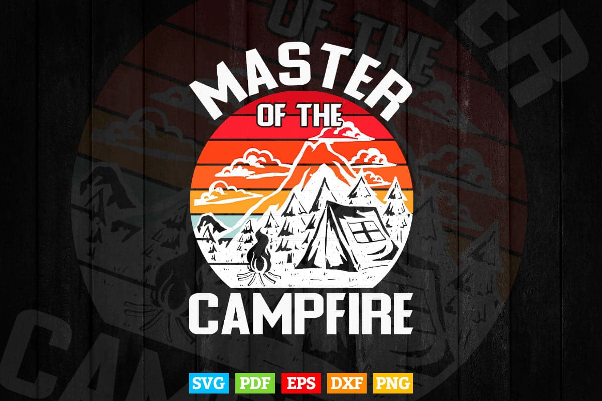 Cool Master Campfire Funny Camping Gift For Kids Svg Digital Files.
