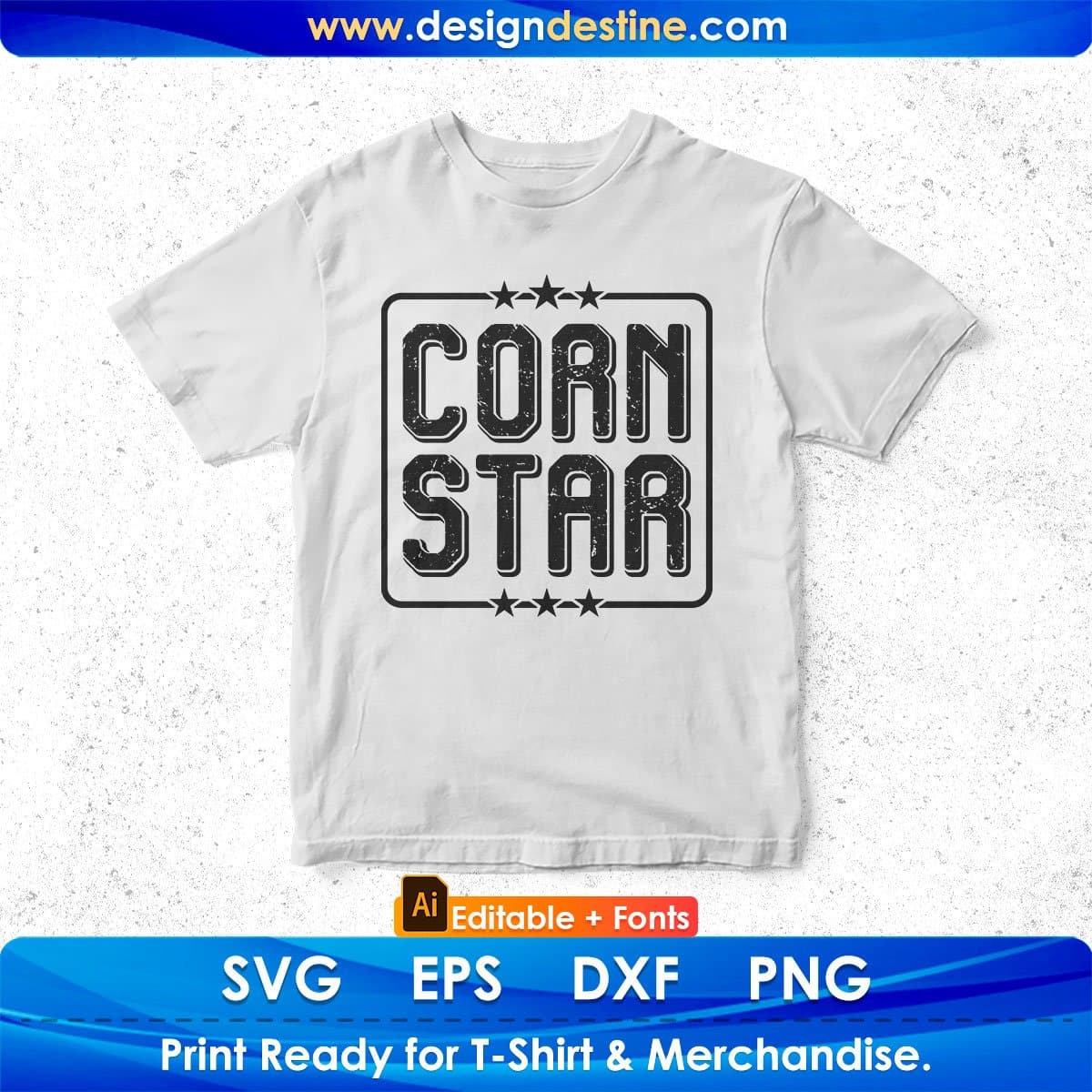 Corn Star Cornhole Editable T shirt Design In Ai Svg Png Cutting Printable Files