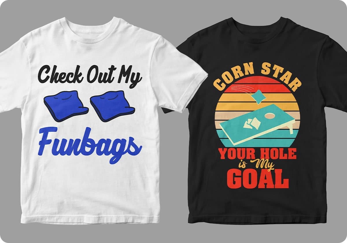 Cornhole 50 Editable T shirt Designs Bundle Part 1