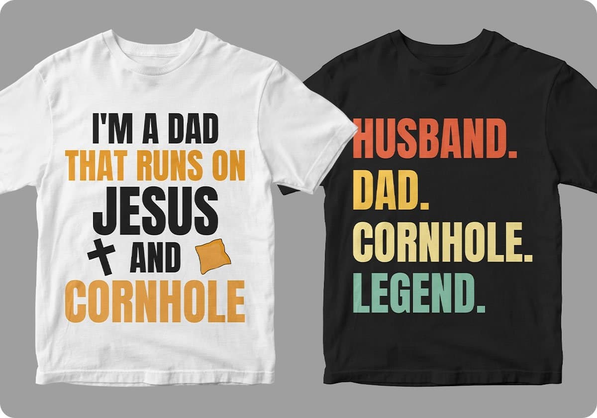 Cornhole 50 Editable T shirt Designs Bundle Part 1
