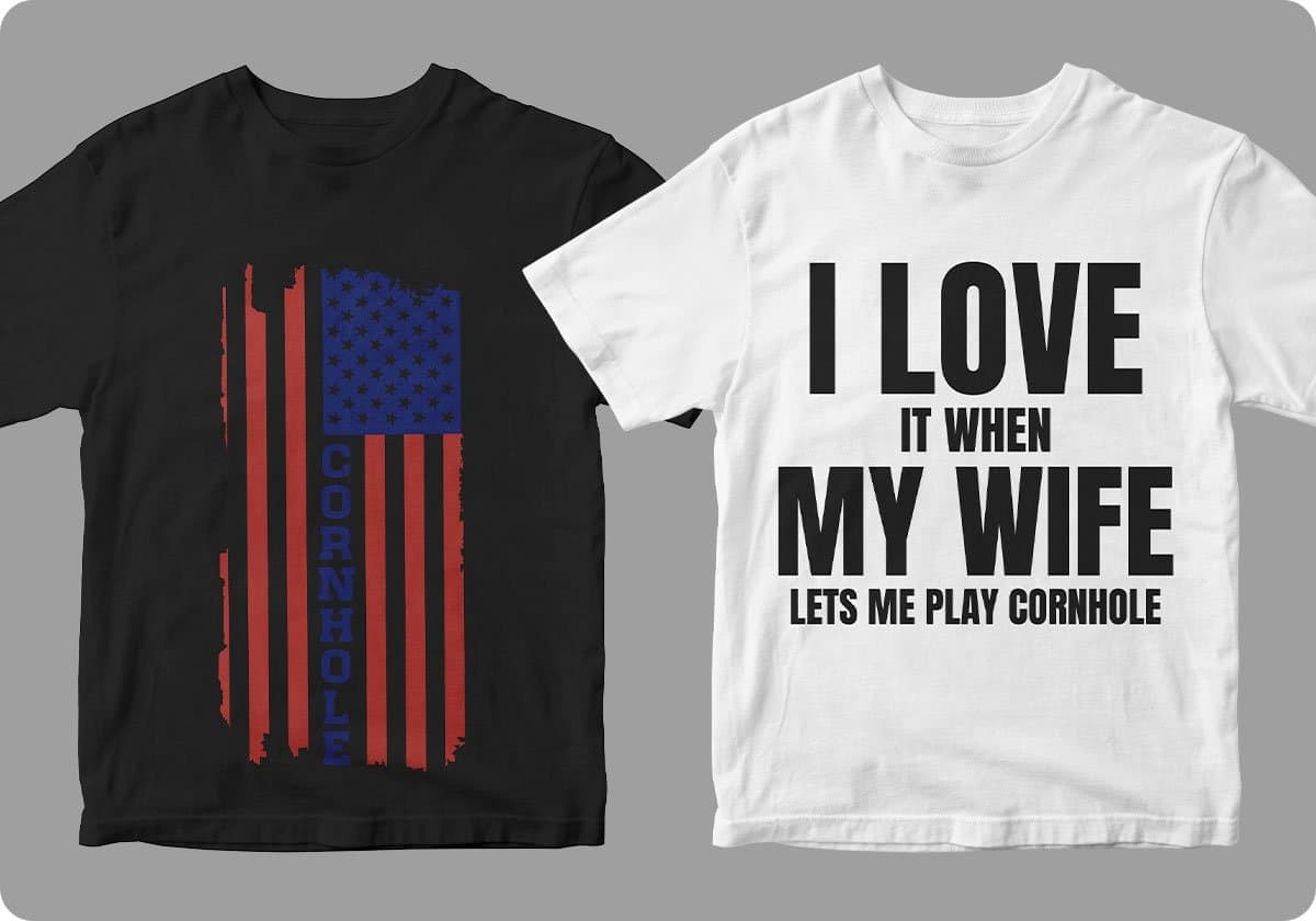 Cornhole 50 Editable T shirt Designs Bundle Part 1