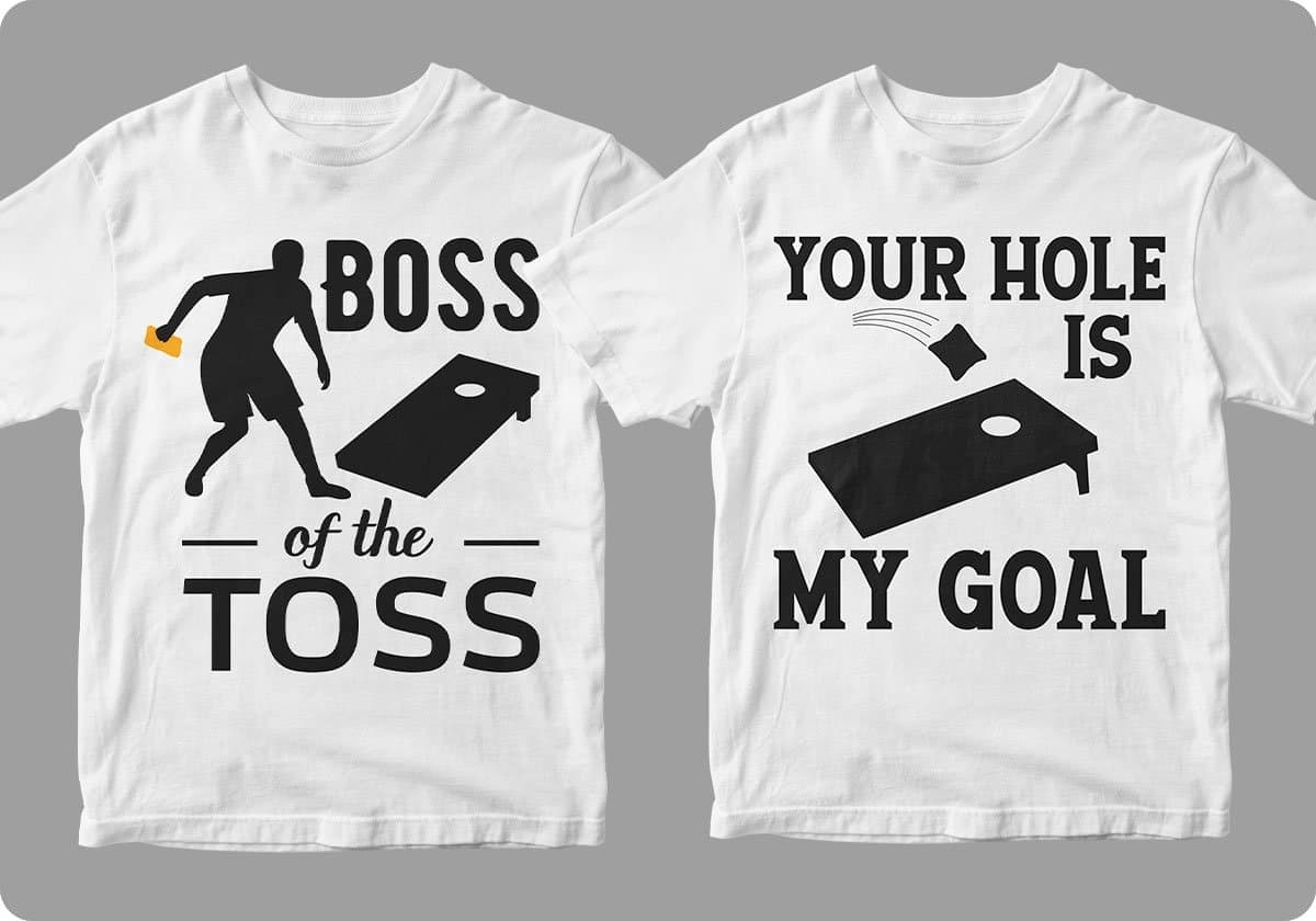 Cornhole 50 Editable T shirt Designs Bundle Part 1