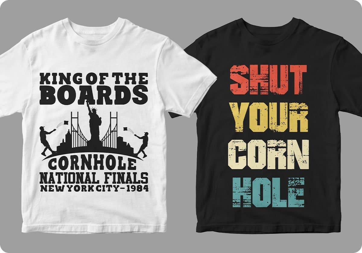 Cornhole 50 Editable T shirt Designs Bundle Part 1