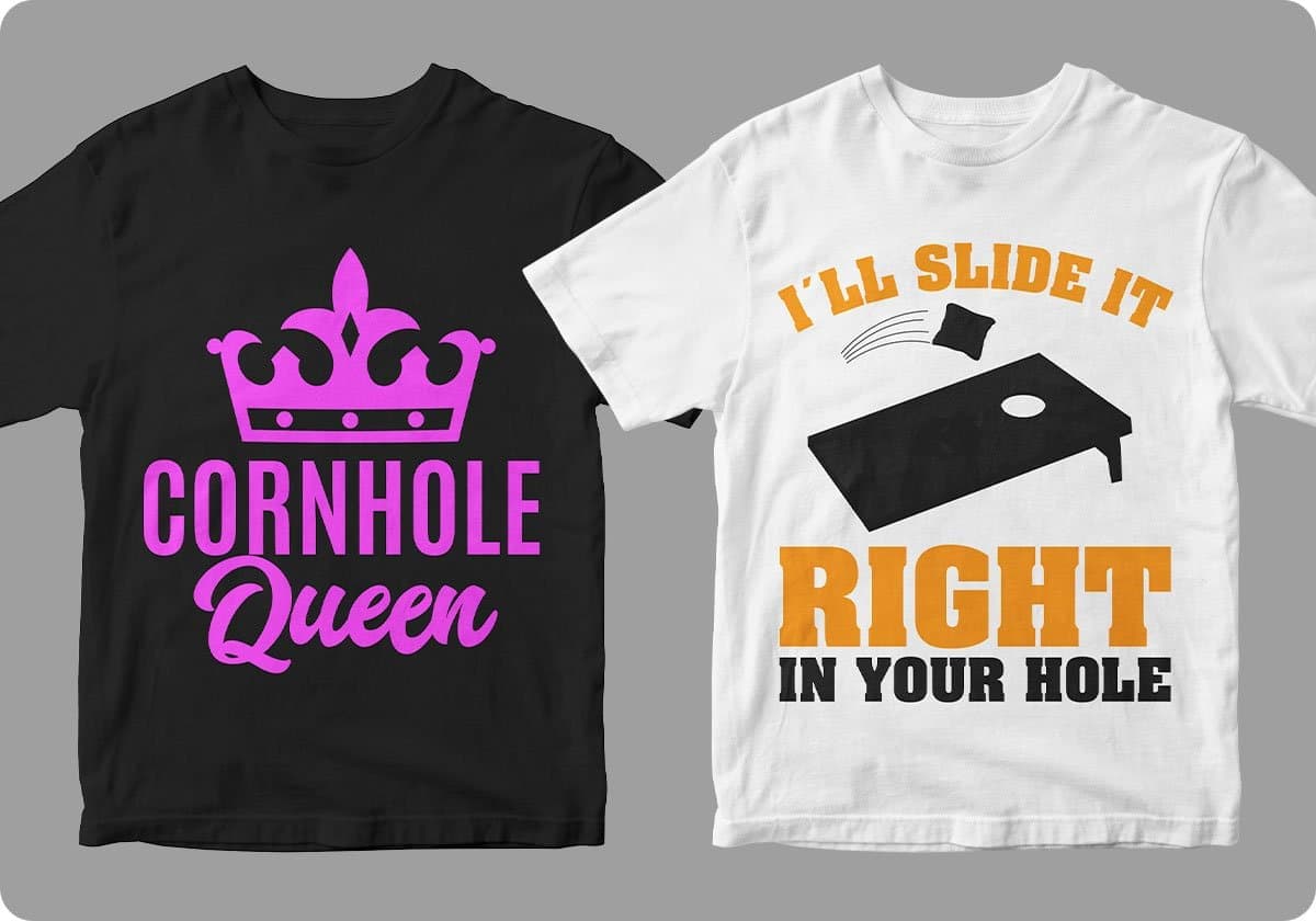 Cornhole 50 Editable T shirt Designs Bundle Part 1