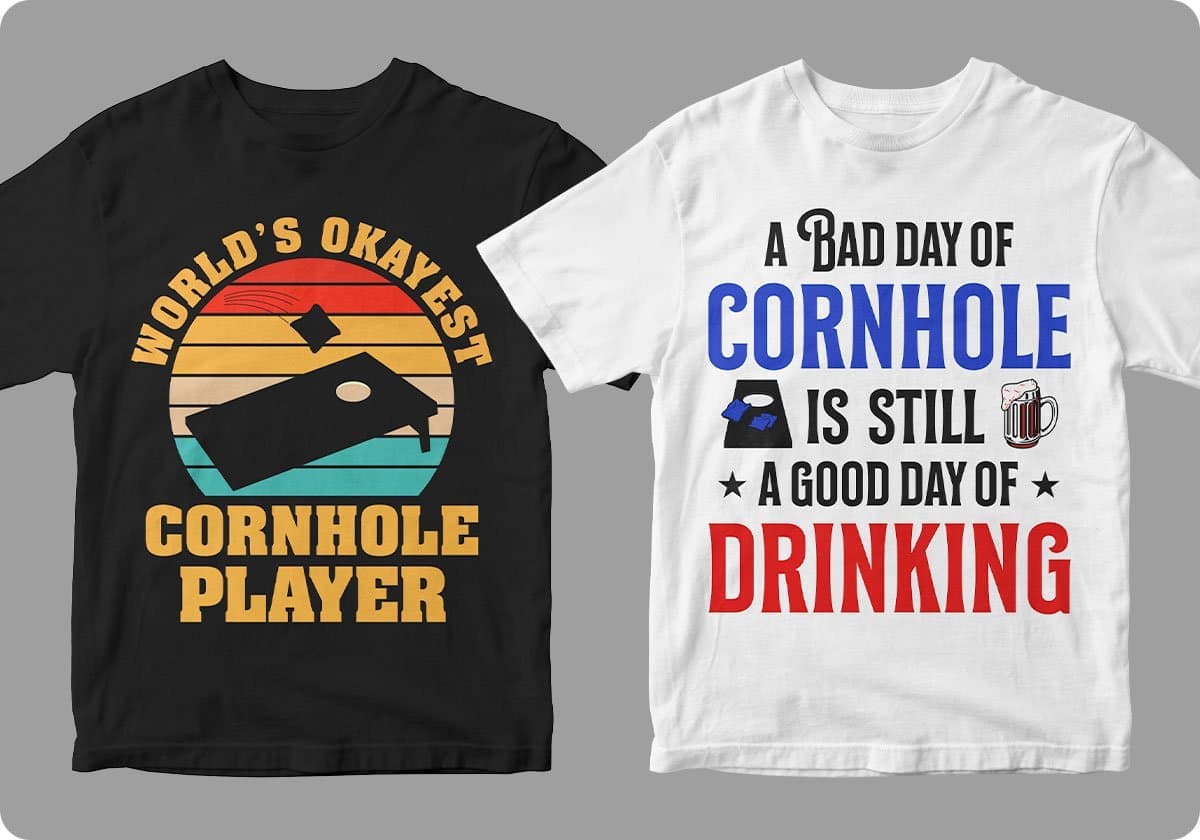 Cornhole 50 Editable T shirt Designs Bundle Part 1