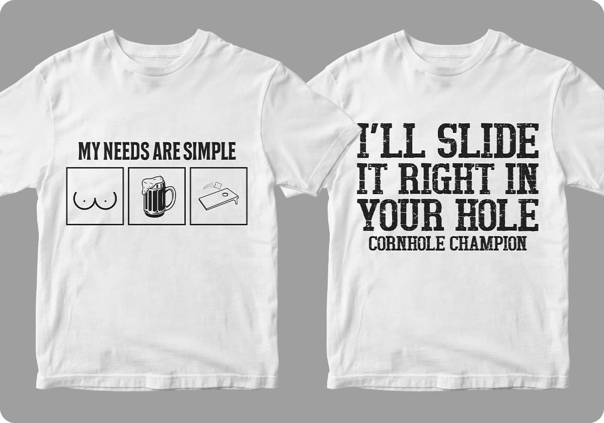 Cornhole 50 Editable T shirt Designs Bundle Part 1