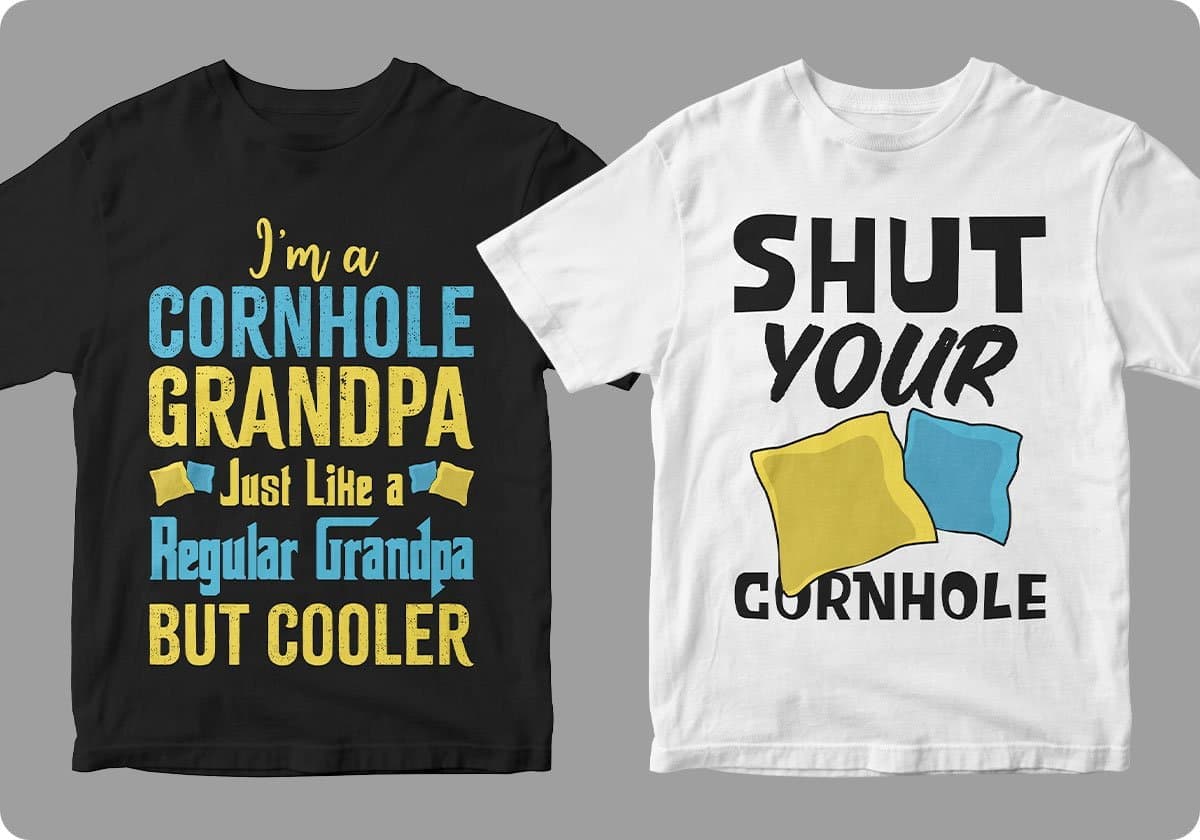 Cornhole 50 Editable T shirt Designs Bundle Part 1