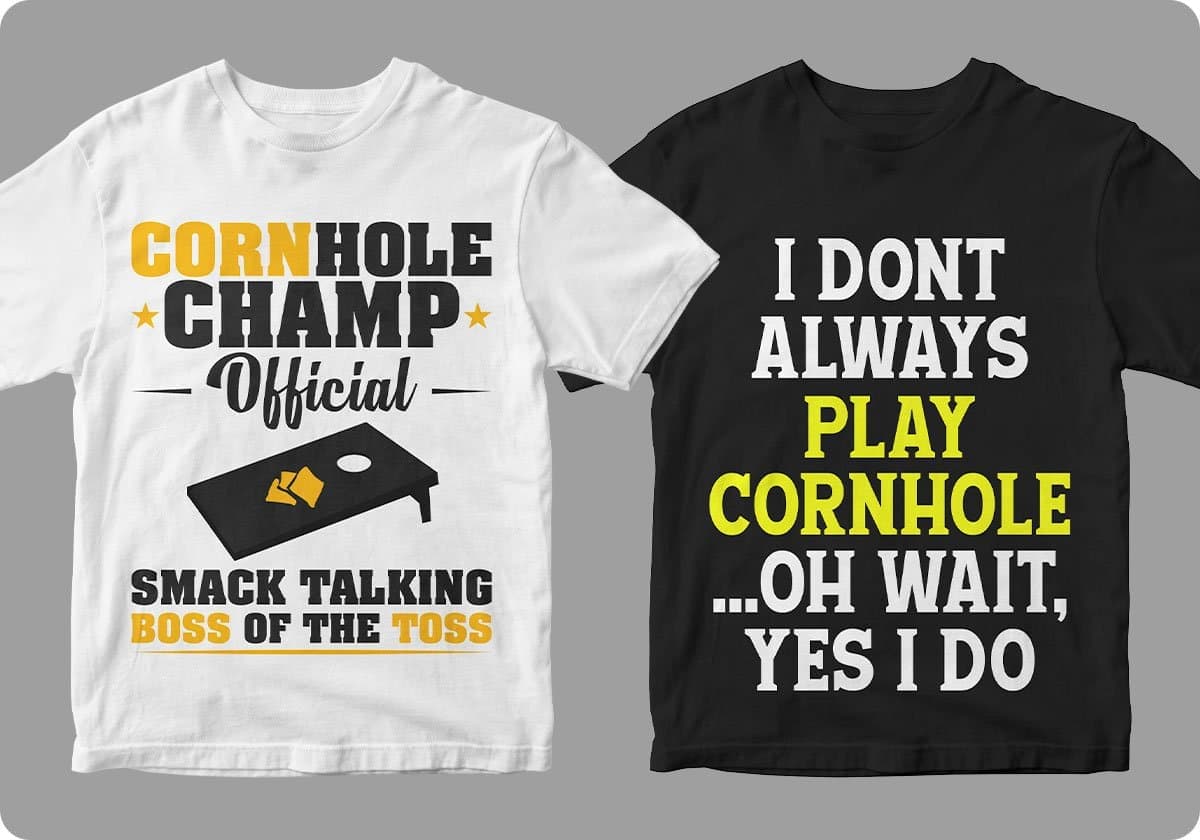 Cornhole 50 Editable T shirt Designs Bundle Part 1
