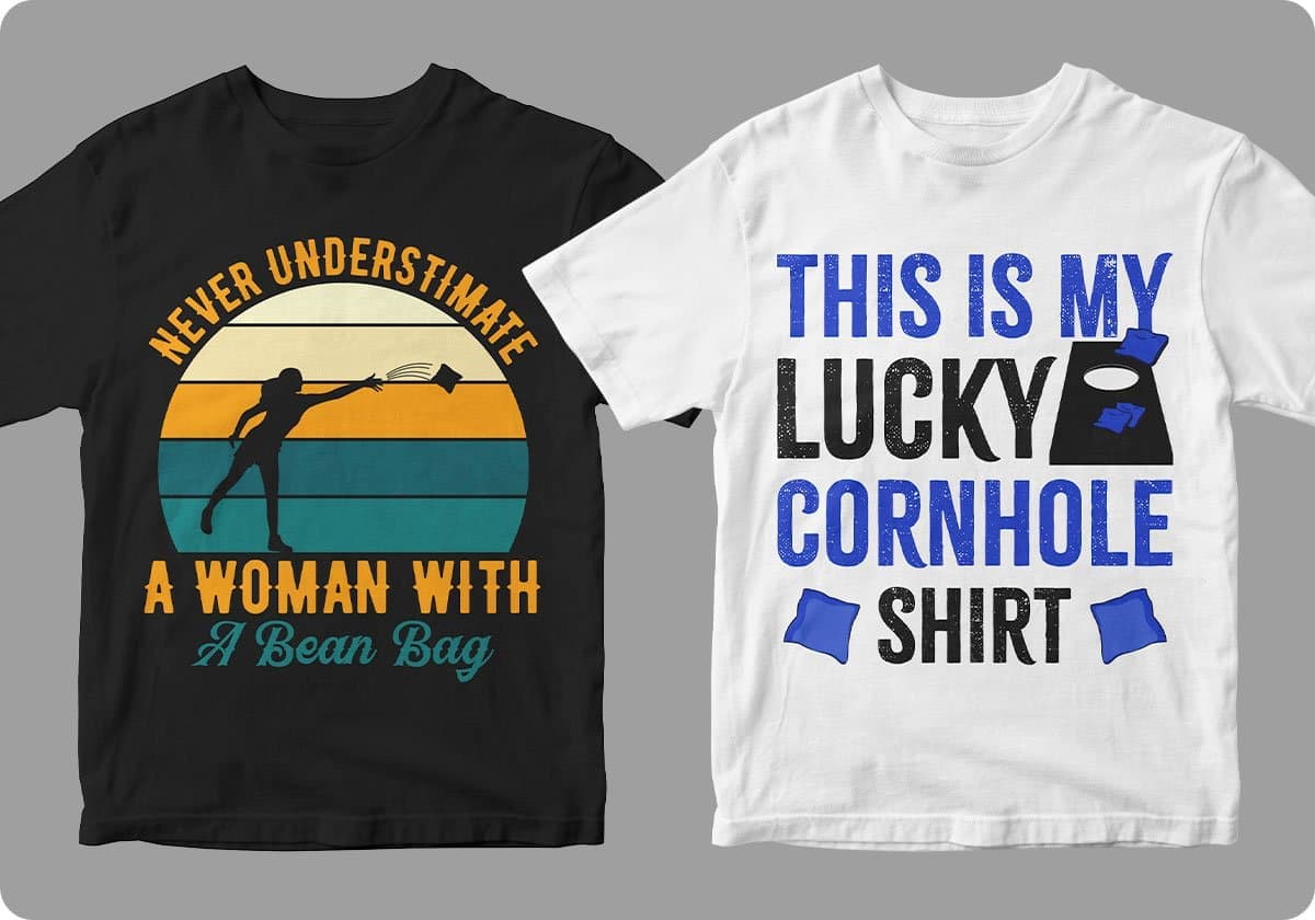 Cornhole 50 Editable T shirt Designs Bundle Part 1
