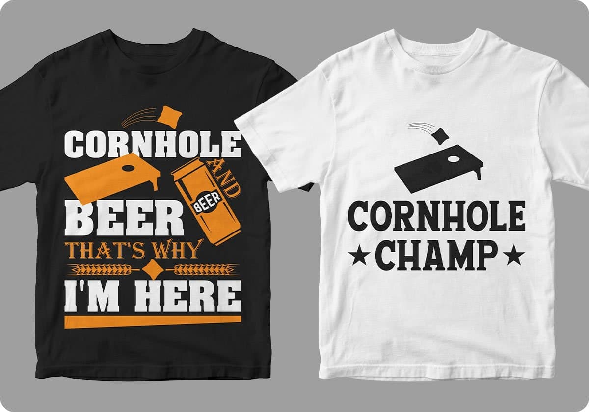 Cornhole 50 Editable T shirt Designs Bundle Part 1