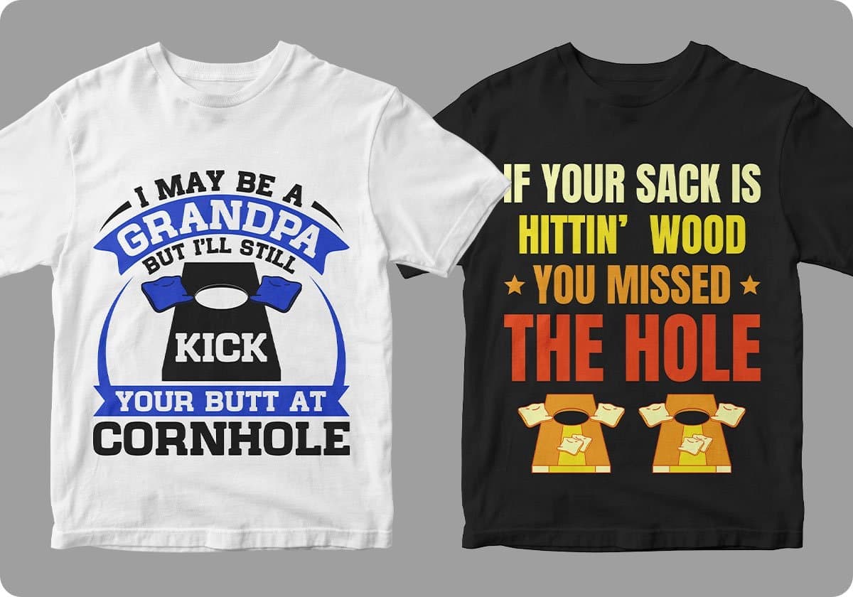 Cornhole 50 Editable T shirt Designs Bundle Part 1
