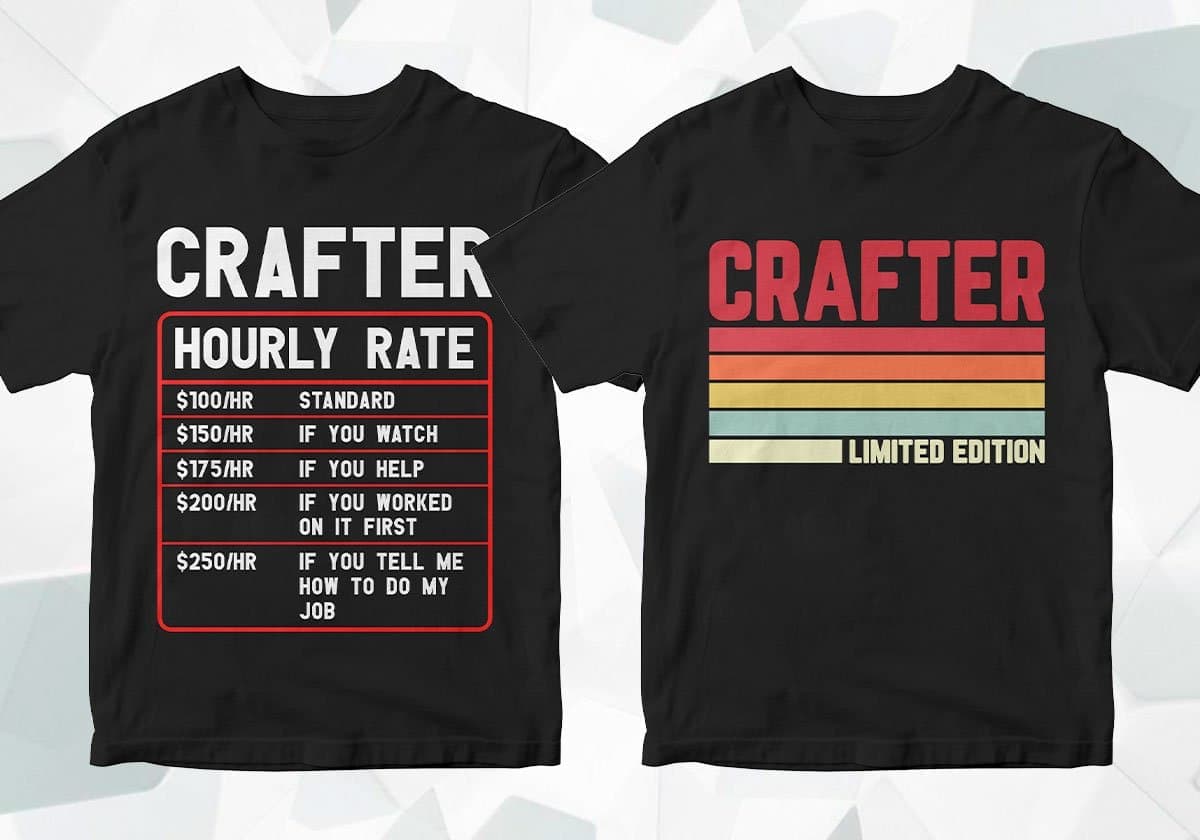 Crafter 25 Editable T-shirt Designs Bundle