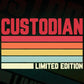 Custodian Limited Edition Editable Vector T-shirt Designs Png Svg Files