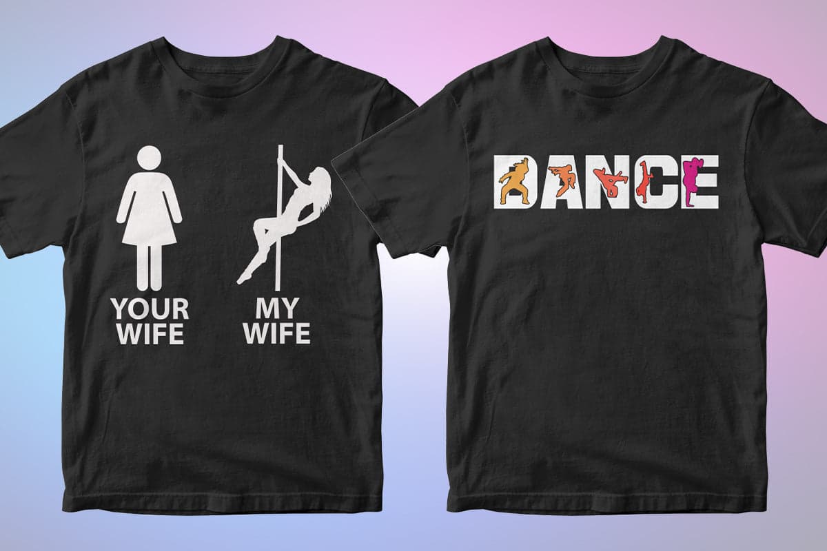 Dancing 50 Editable T-shirt Designs Bundle Part 1