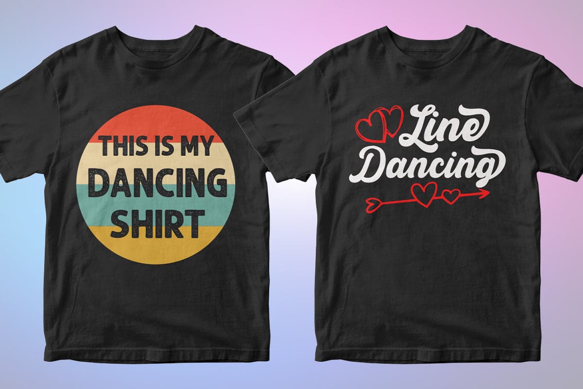 Dancing 50 Editable T-shirt Designs Bundle Part 1