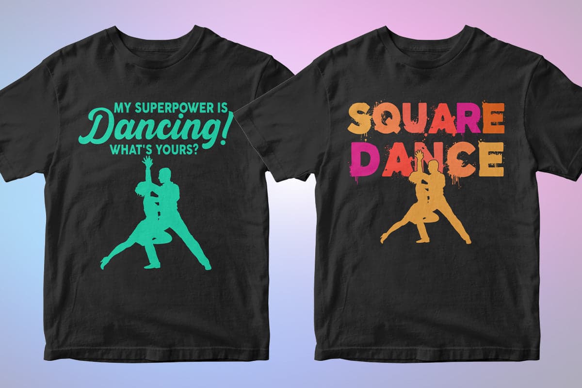 Dancing 50 Editable T-shirt Designs Bundle Part 1