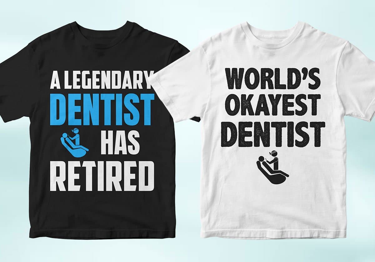 Dentist 25 Editable T-shirt Designs Bundle