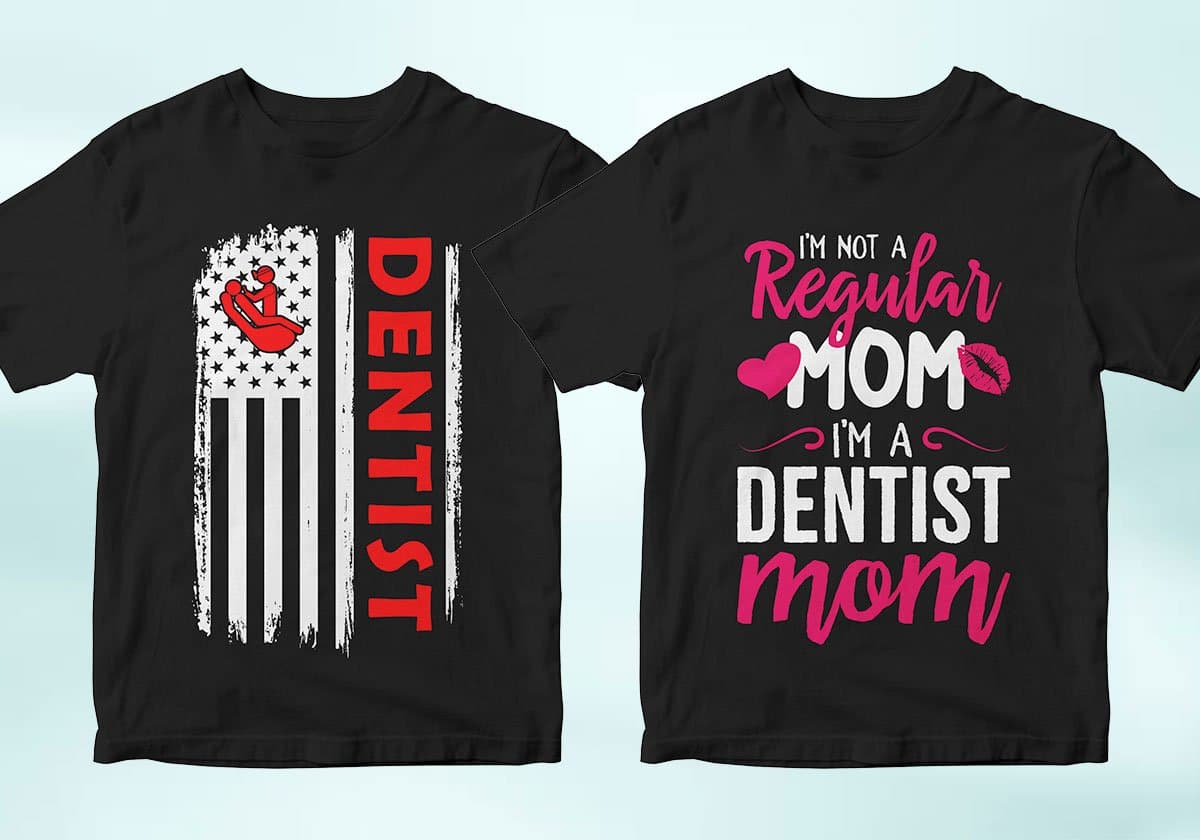Dentist 25 Editable T-shirt Designs Bundle