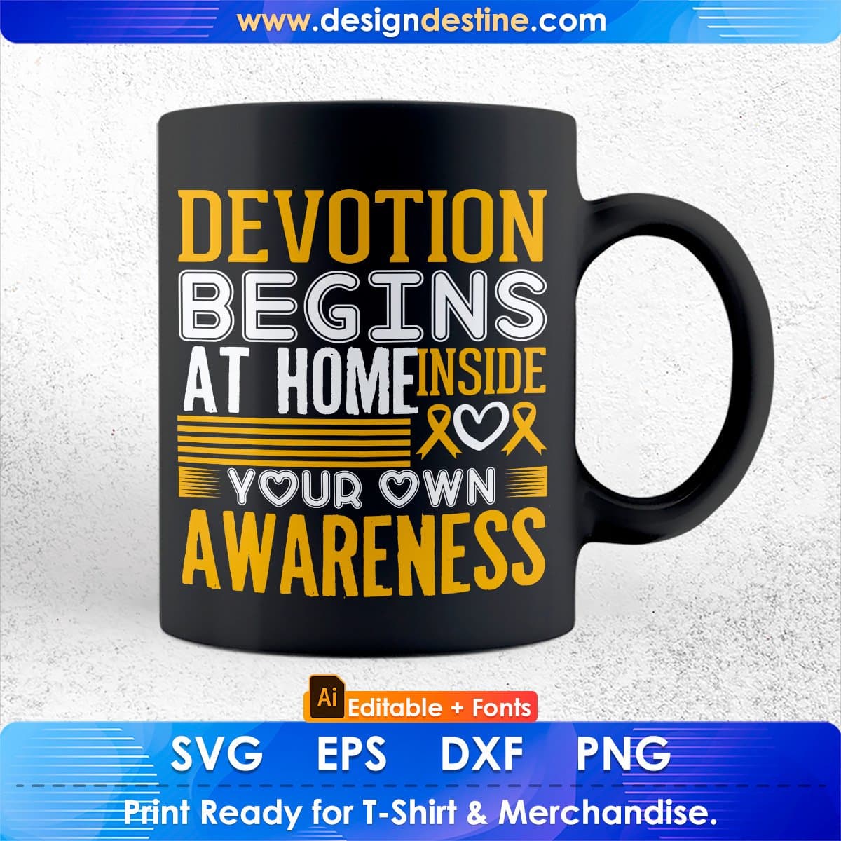 Devotion Begins At Home Inside Your Own Awareness Editable T shirt Design In Ai Svg Files