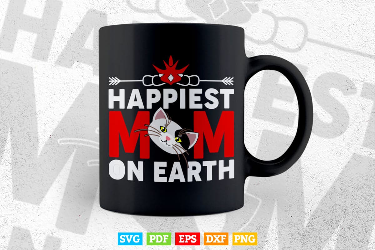 Disney Mother's Day Happiest Mom V-Neck Mother's Day Svg Png Cut Files.