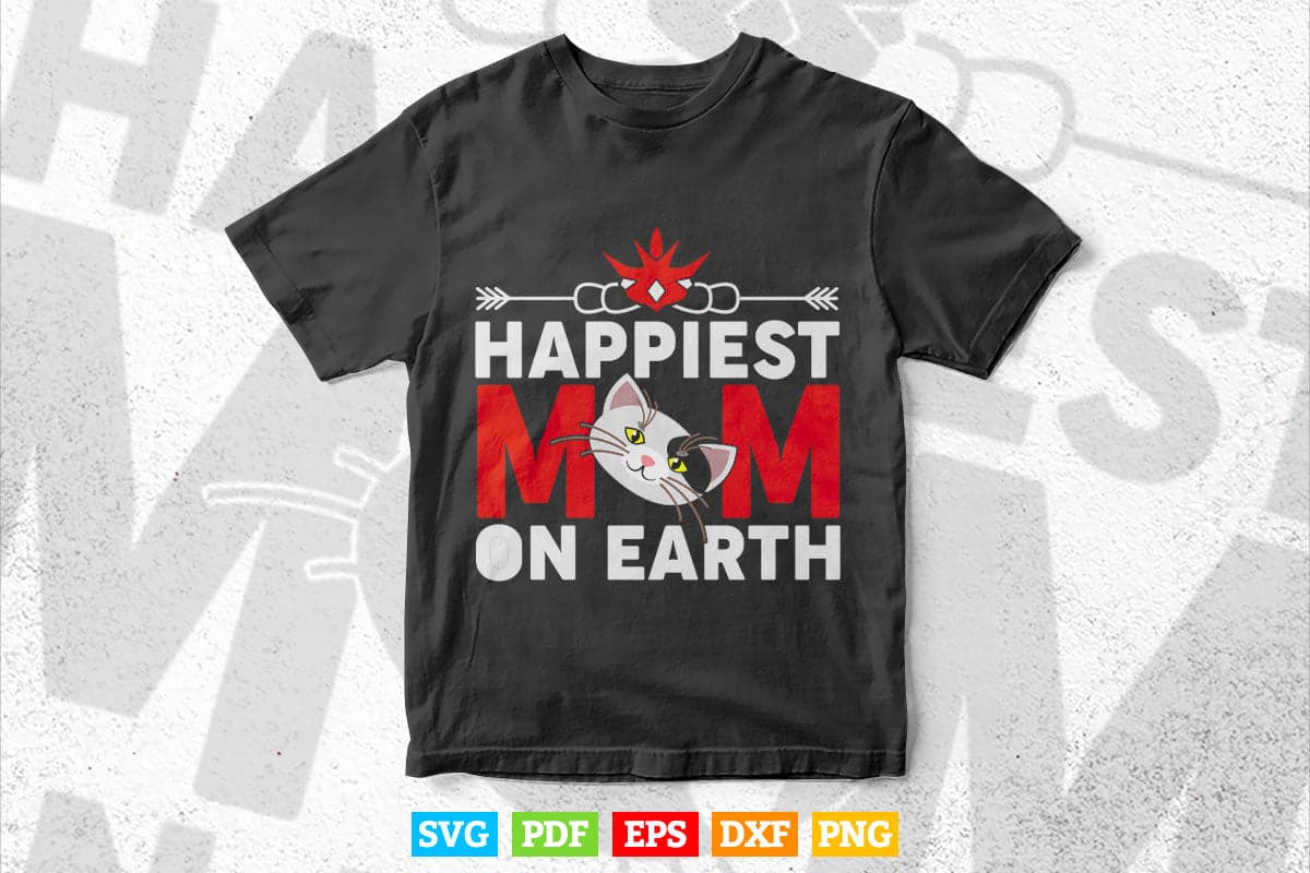 Disney Mother's Day Happiest Mom V-Neck Mother's Day Svg Png Cut Files.