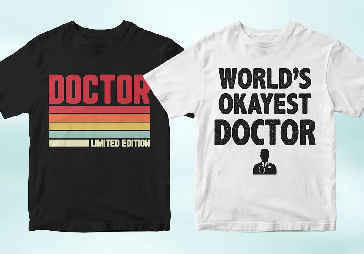 Doctor 25 Editable T-shirt Designs Bundle