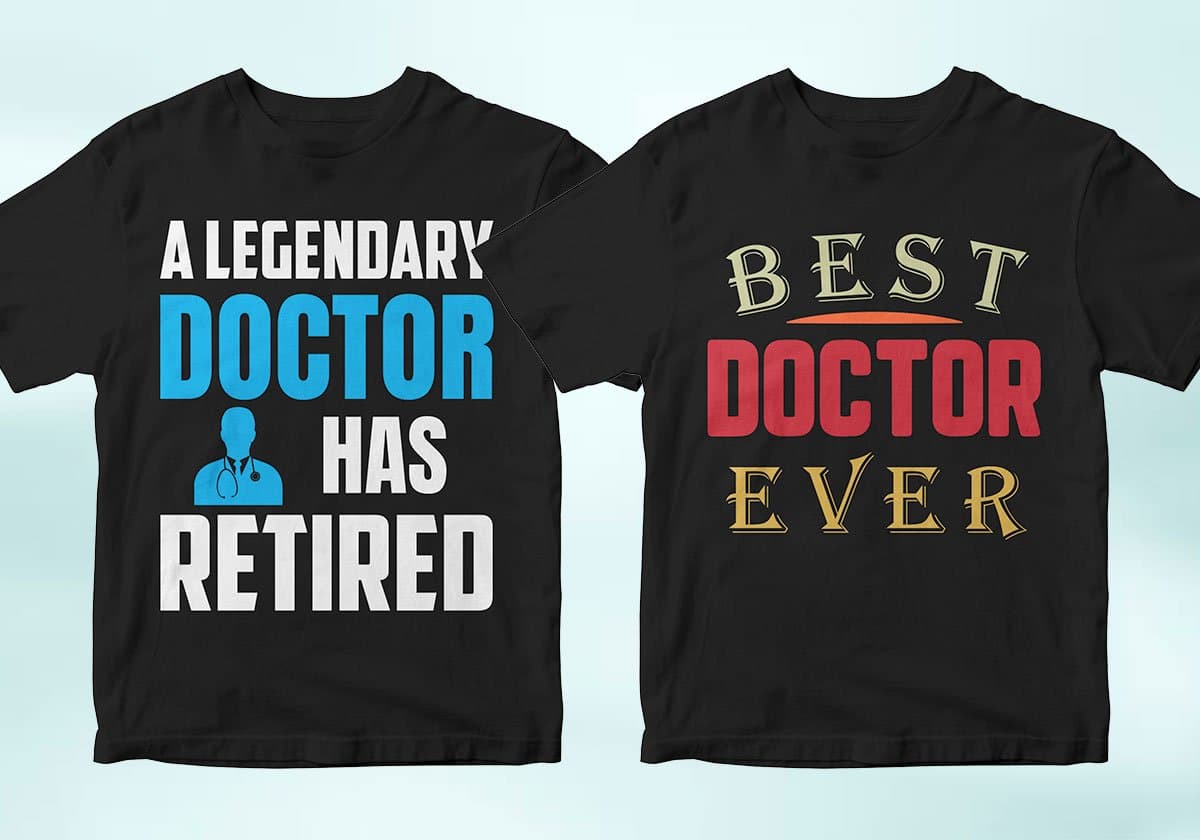 Doctor 25 Editable T-shirt Designs Bundle