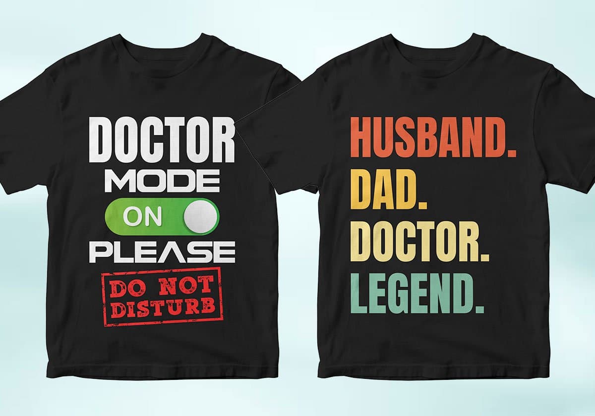 Doctor 25 Editable T-shirt Designs Bundle
