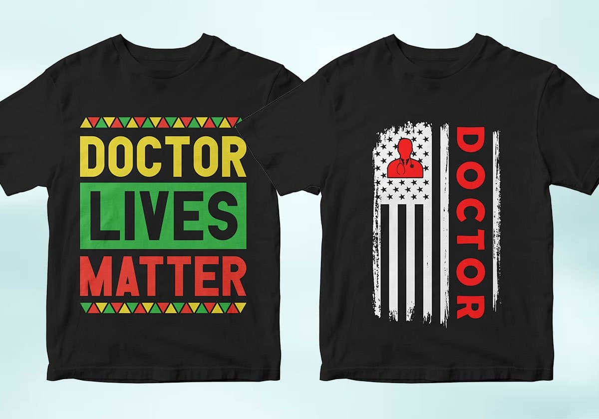 Doctor 25 Editable T-shirt Designs Bundle