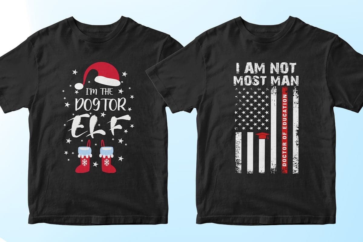 Doctor 50 Editable T-shirt Designs Bundle Part 1
