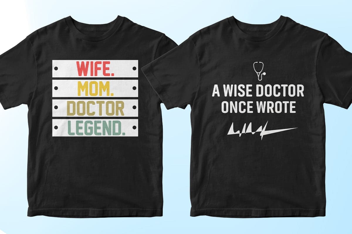 Doctor 50 Editable T-shirt Designs Bundle Part 1