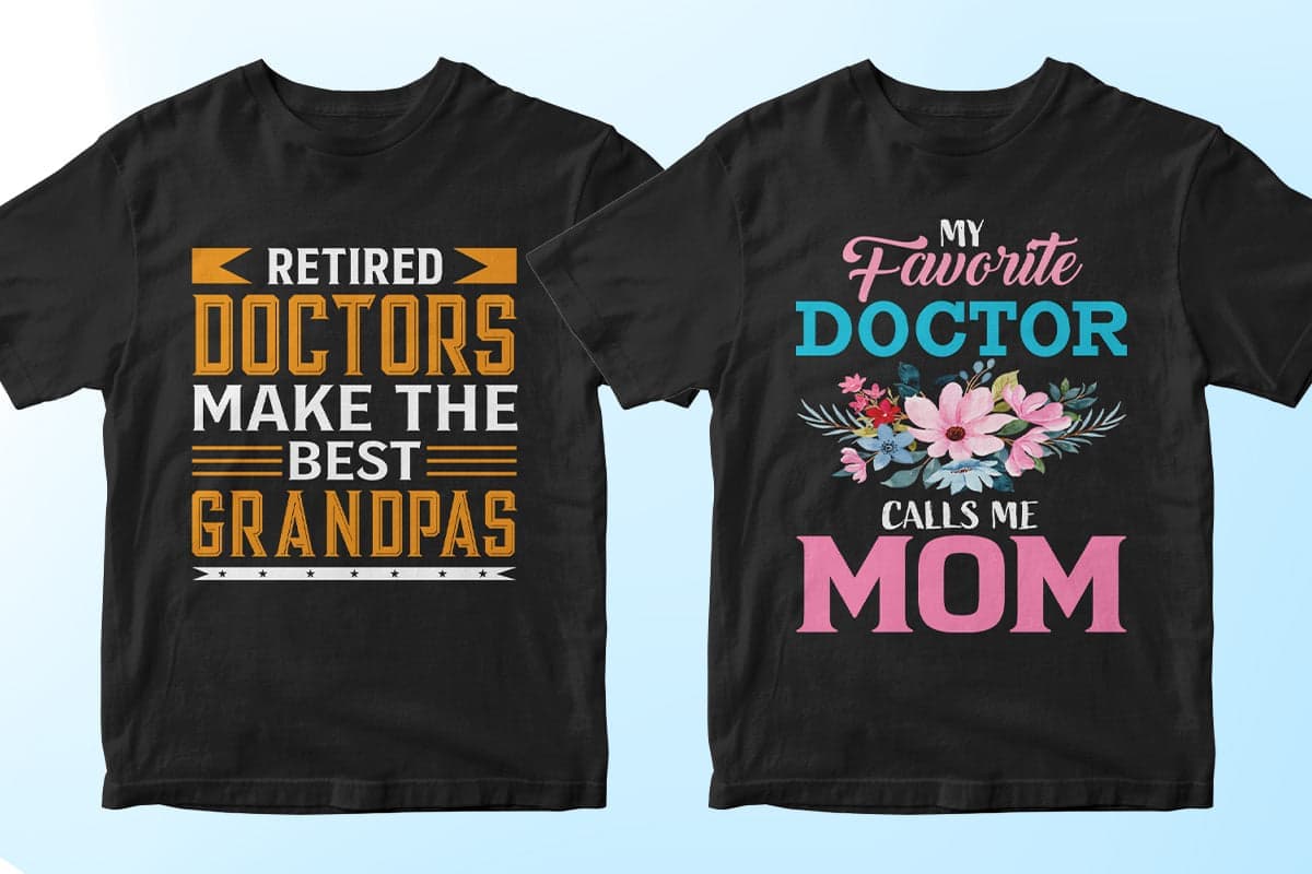 Doctor 50 Editable T-shirt Designs Bundle Part 1