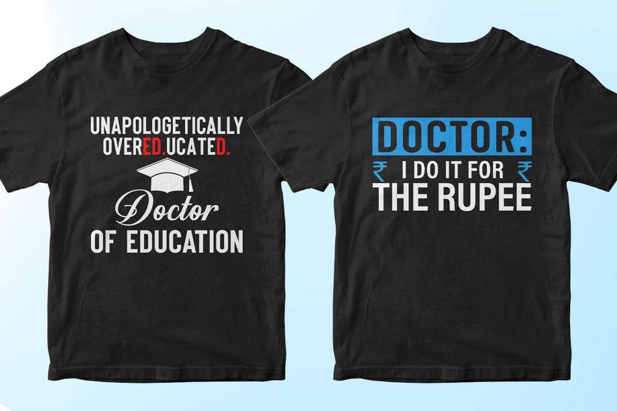 Doctor 50 Editable T-shirt Designs Bundle Part 1