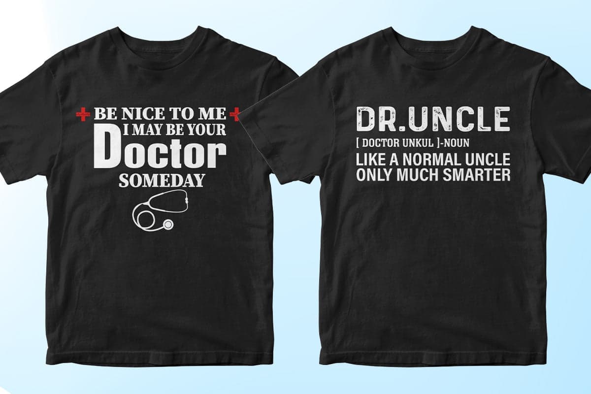 Doctor 50 Editable T-shirt Designs Bundle Part 1