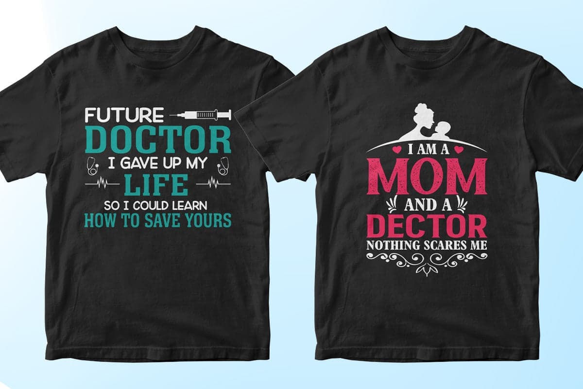 Doctor 50 Editable T-shirt Designs Bundle Part 1