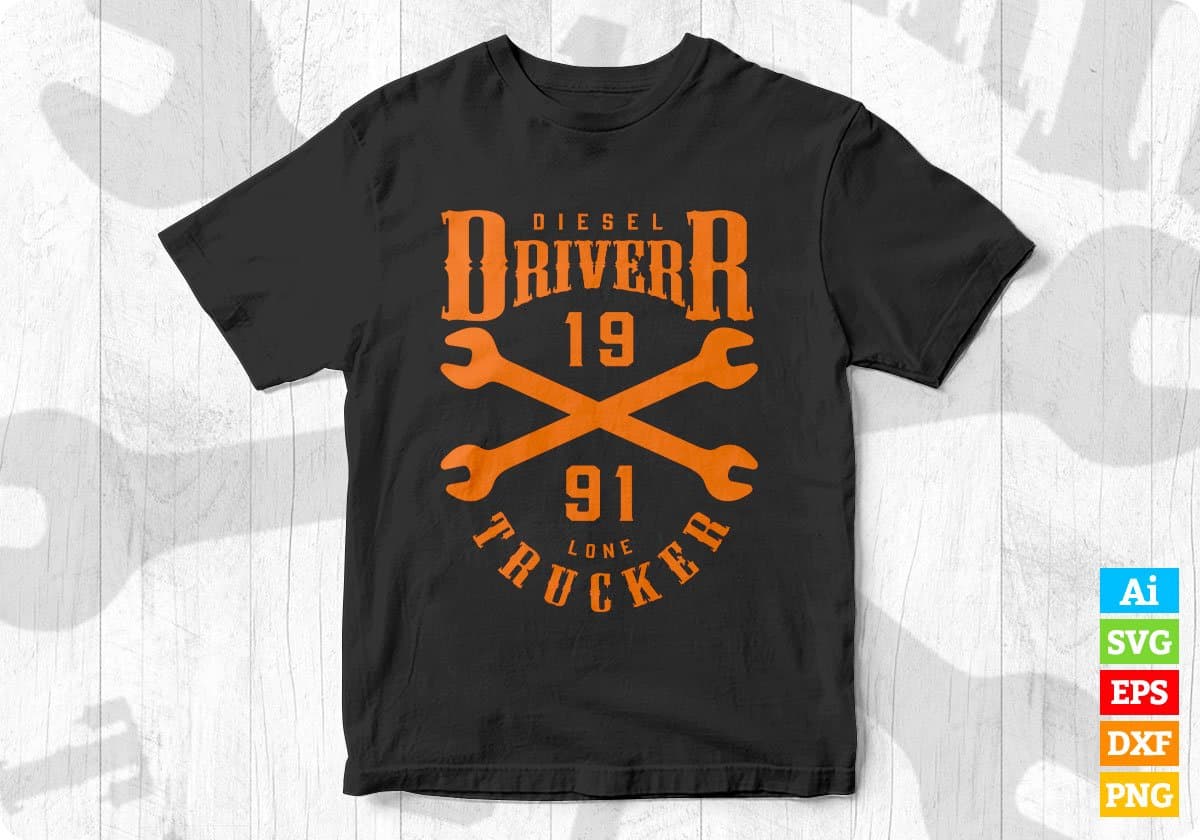 Driver Love Trucker Mechanic Truck Driver T shirt Design In Png Svg Cutting Printable Files