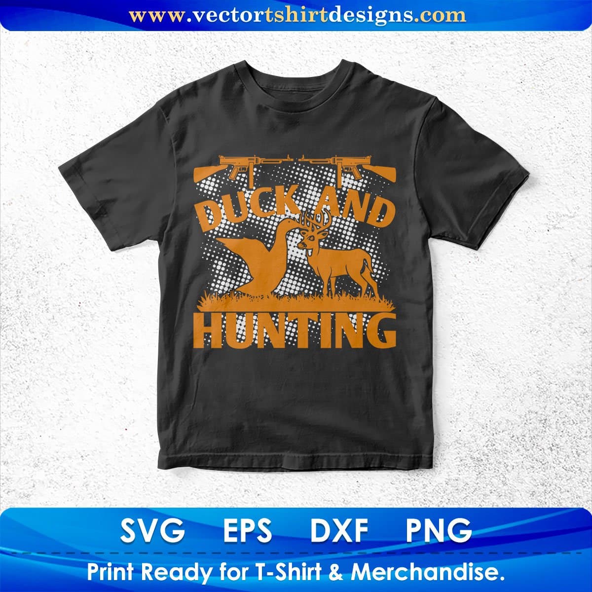 Duck And Hunting Vector T shirt Design In Svg Png Printable Files