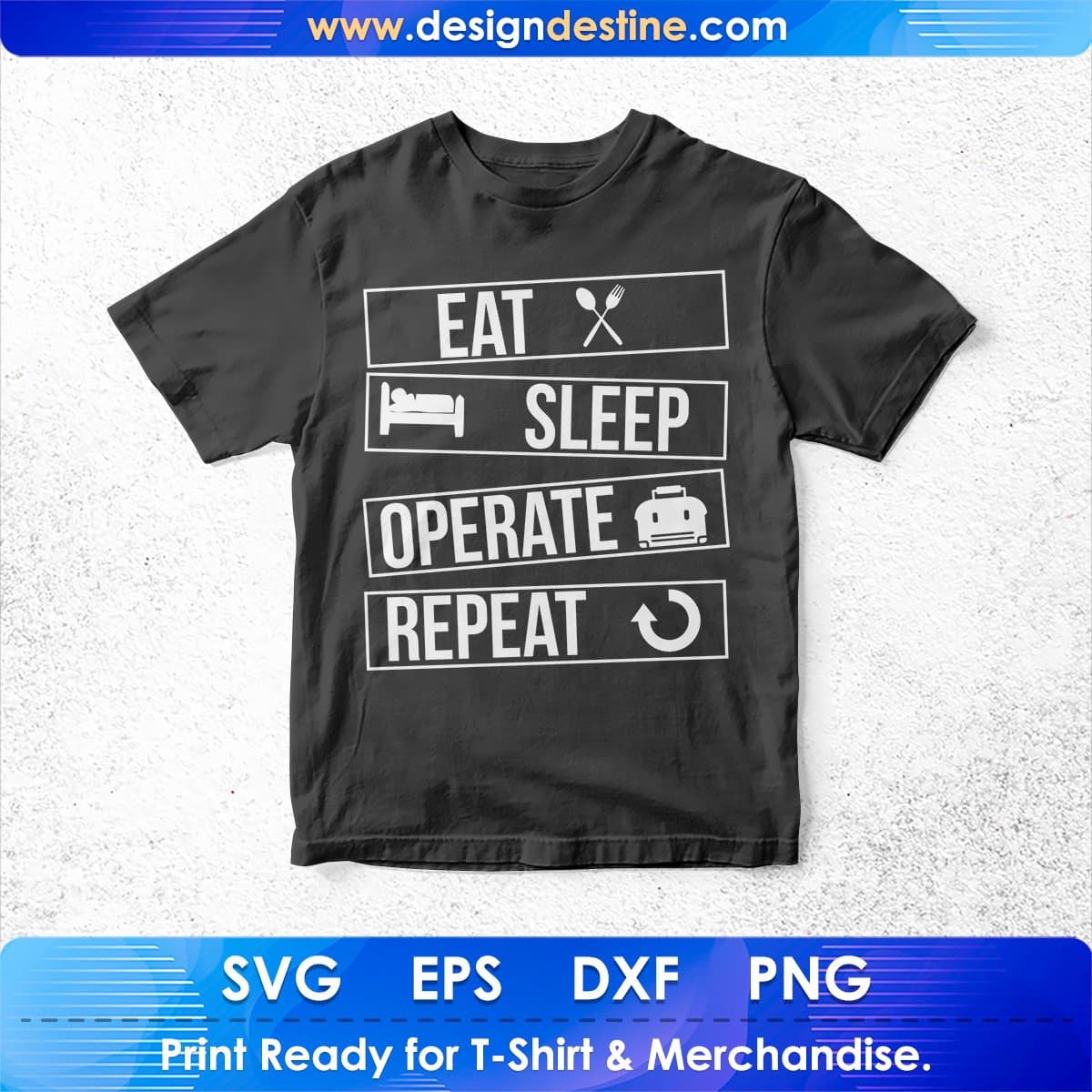 Eat Sleep Operate Repeat Nurse T shirt Design In Svg Cutting Printable Files