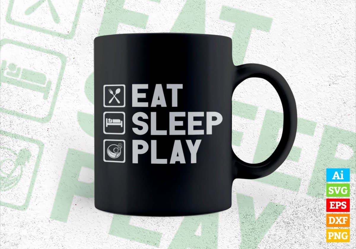 Eat Sleep Play Lacrosse Editable Vector T-shirt Design in Ai Svg Png Files
