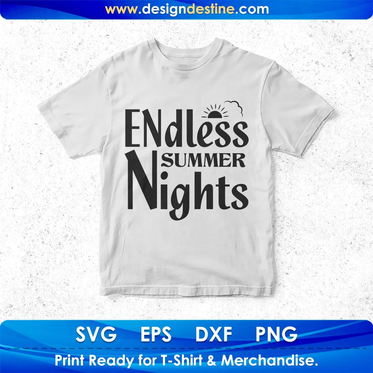 Endless Summer Nights T shirt Design In Svg Png Cutting Printable Files