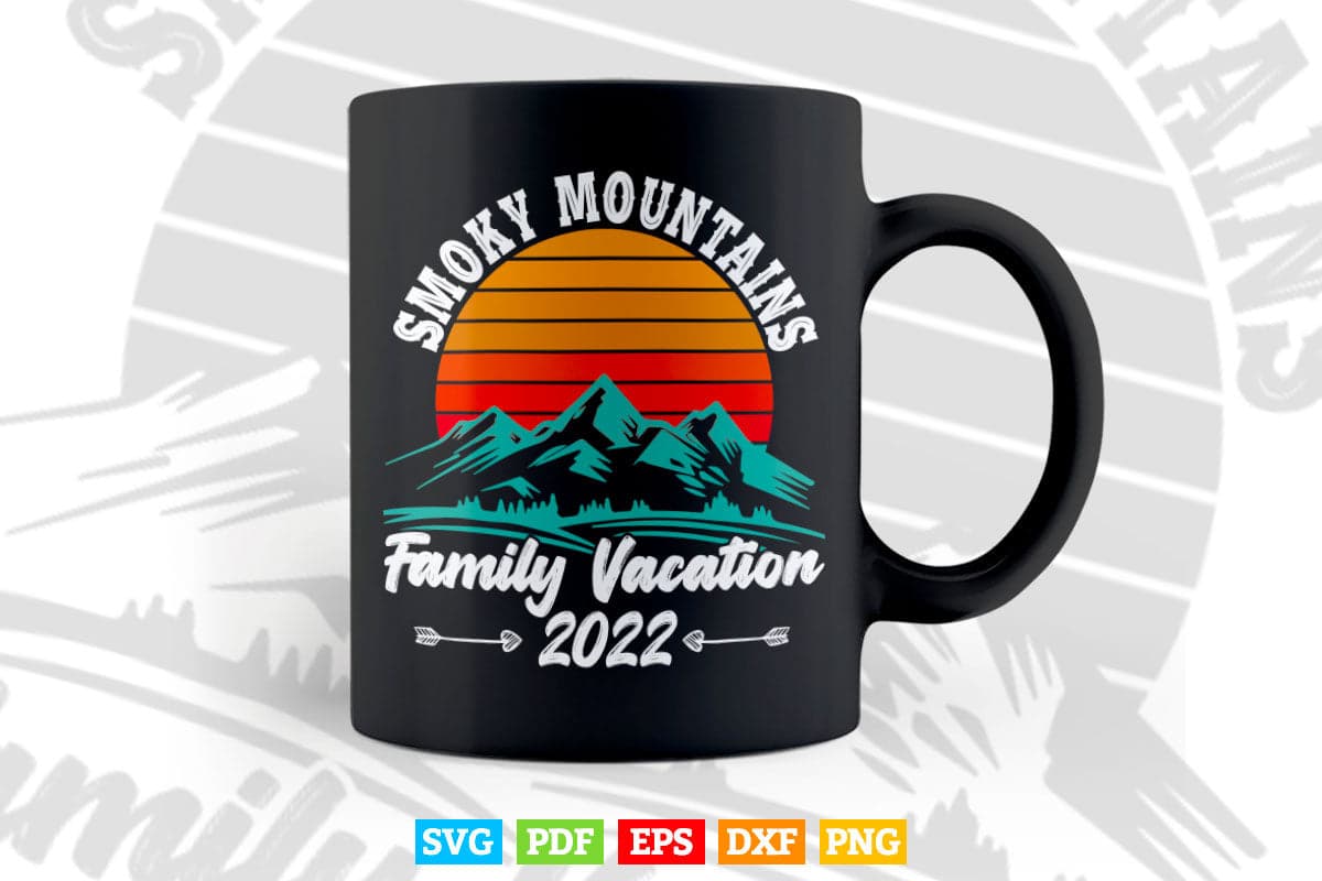 Family Vacation Hiking Camping Trip Tennessee Smoky Mountains Svg Digital Files.
