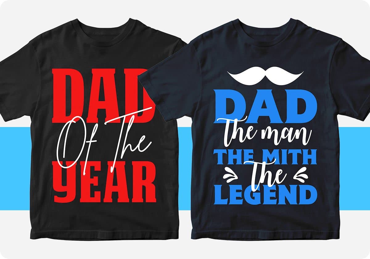 Father's Day 50 Editable T-shirt Designs Bundle Part 1