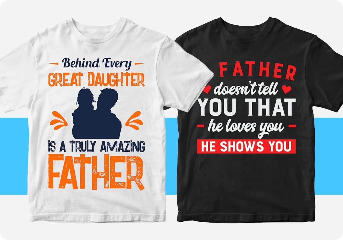 Father's Day 50 Editable T-shirt Designs Bundle Part 1