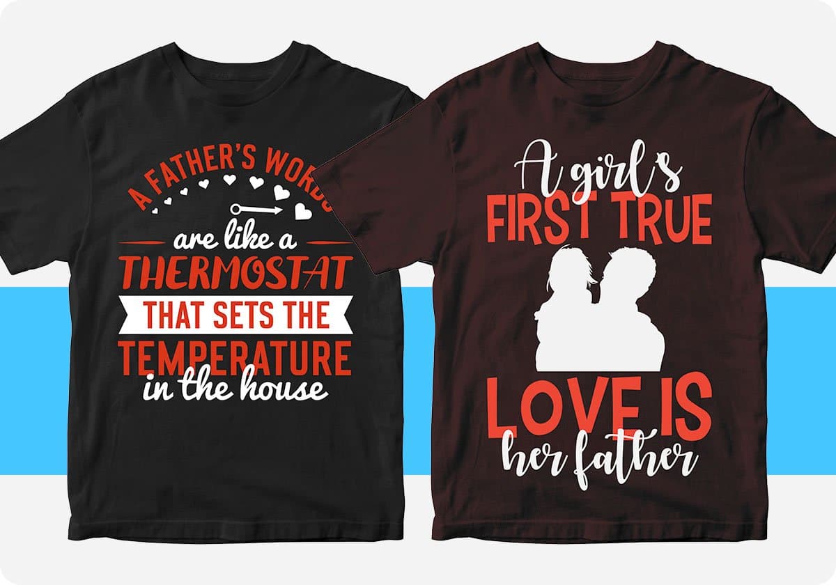 Father's Day 50 Editable T-shirt Designs Bundle Part 1