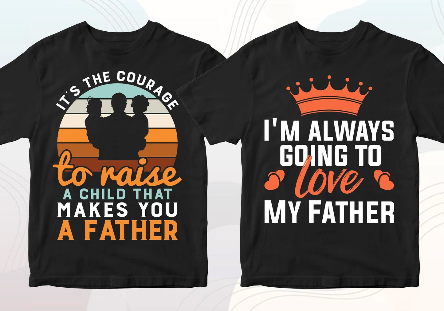 Father's Day 50 Editable T-shirt Designs Bundle Part 2