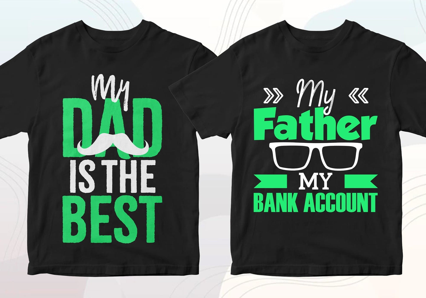 Father's Day 50 Editable T-shirt Designs Bundle Part 2