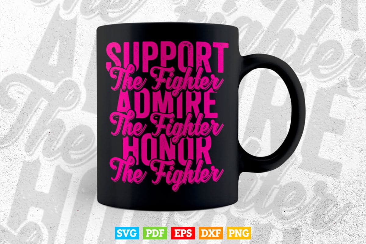 Fight Like a Girl Supporting Admiring Honoring Svg Png Cricut Files.