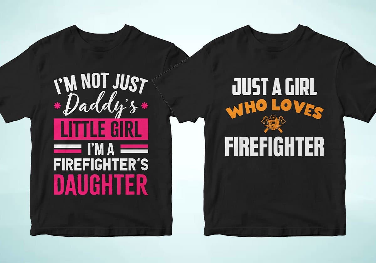 Firefighter 25 Editable T-shirt Designs Bundle