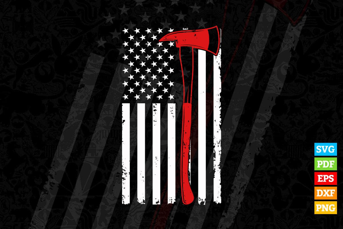 thumbnail image 2 of Firefighter American Flag Axe Thin Red Line Patriot Polo Shirt 3D All Over Print 1981 2 of 9