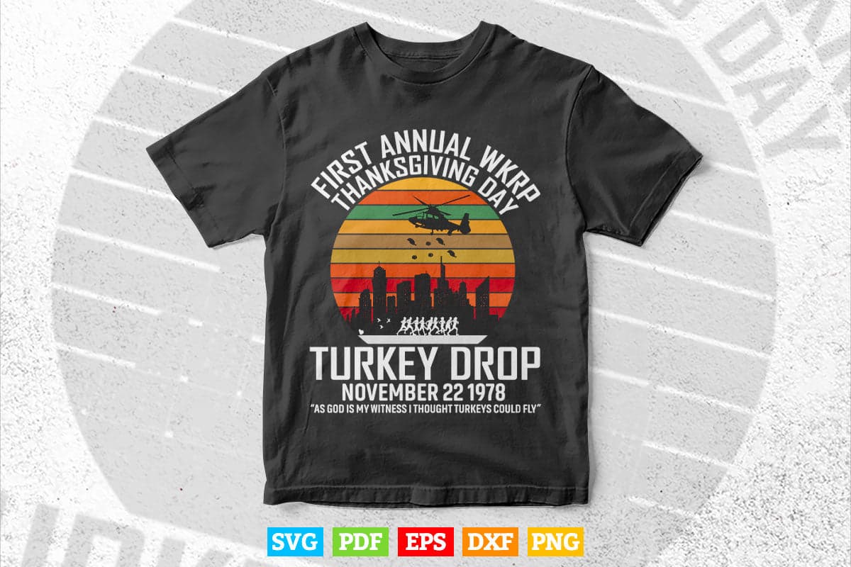 First Annual Thanksgiving Day Turkey Drop 22nd November Svg Png Cut Files.
